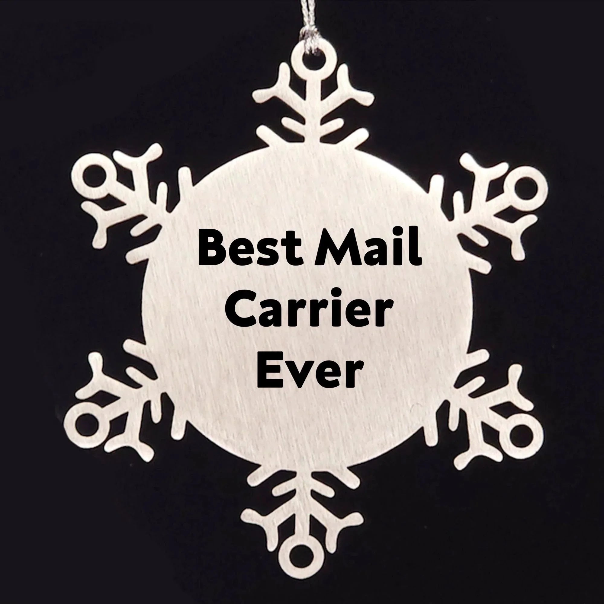 Funny Mail Carrier Gifts from Friends for Best Mail Carrier Ever Snowflake Ornament, Unique Christmas Unique Gifts for Mail Carrier