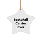 Funny Mail Carrier Star Ornament - Best Mail Carrier Ever Christmas Gifts