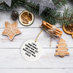 Funny Maintenance Worker Gifts from Friends - 'I Am A Maintenance Worker Mom' Circle Ornament for Christmas