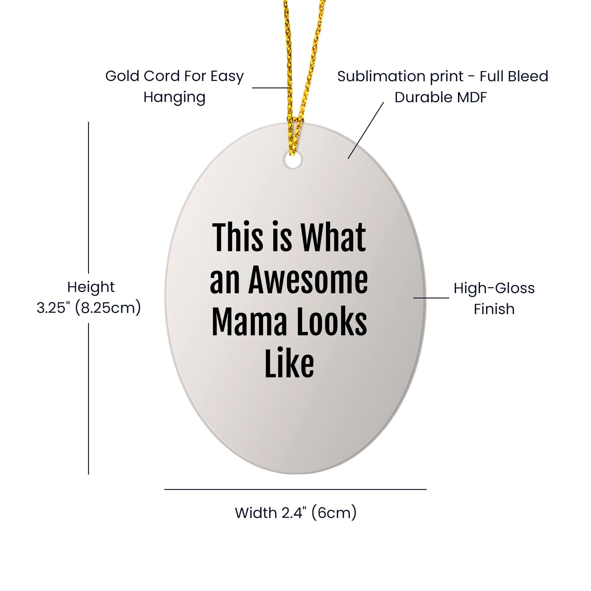 Funny Mama Gifts - This Is What An Awesome Mama Looks Like Oval Ornament for Christmas