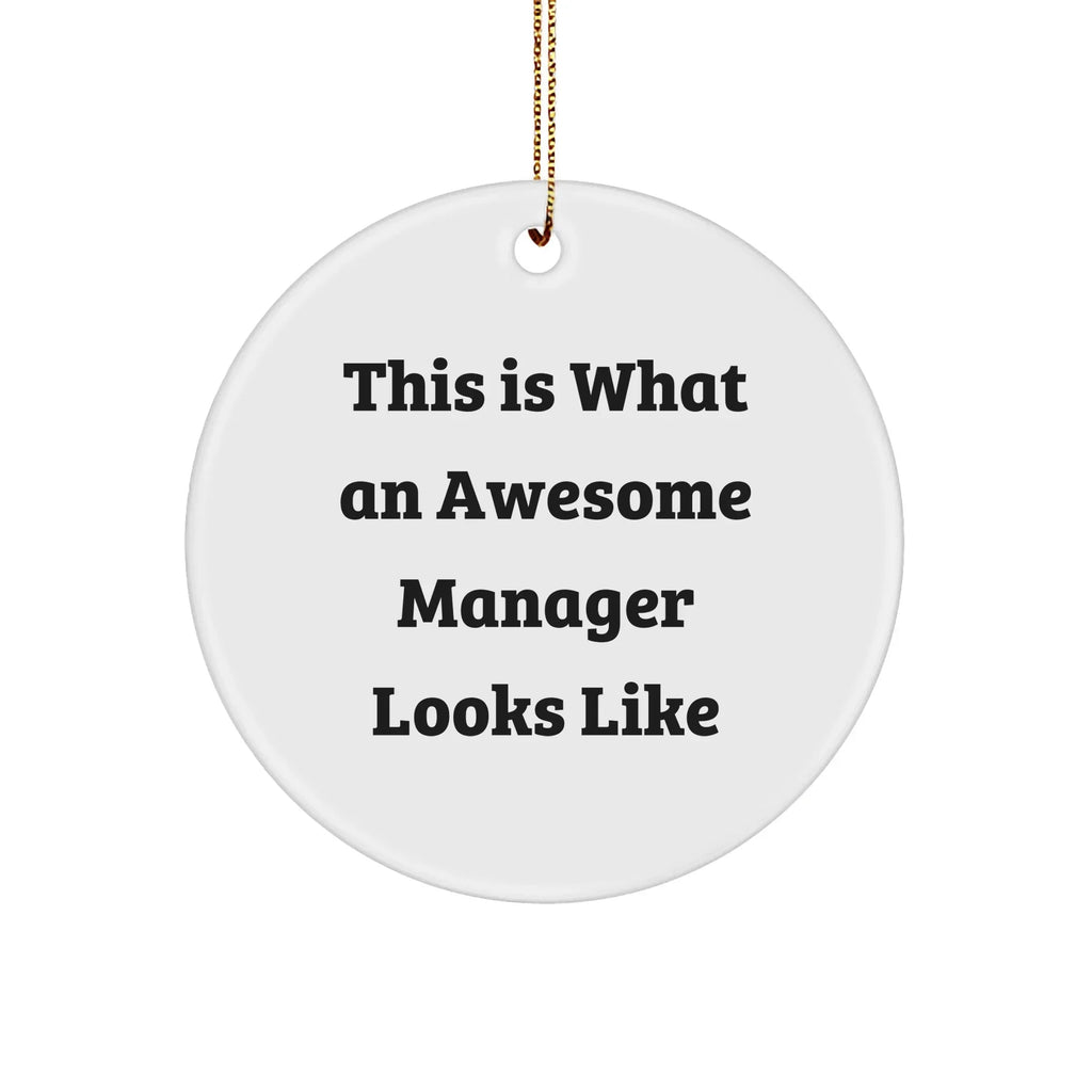 Funny Manager Quotes Gifts from Friends to Awesome Managers for Christmas Unique Circle Ornaments