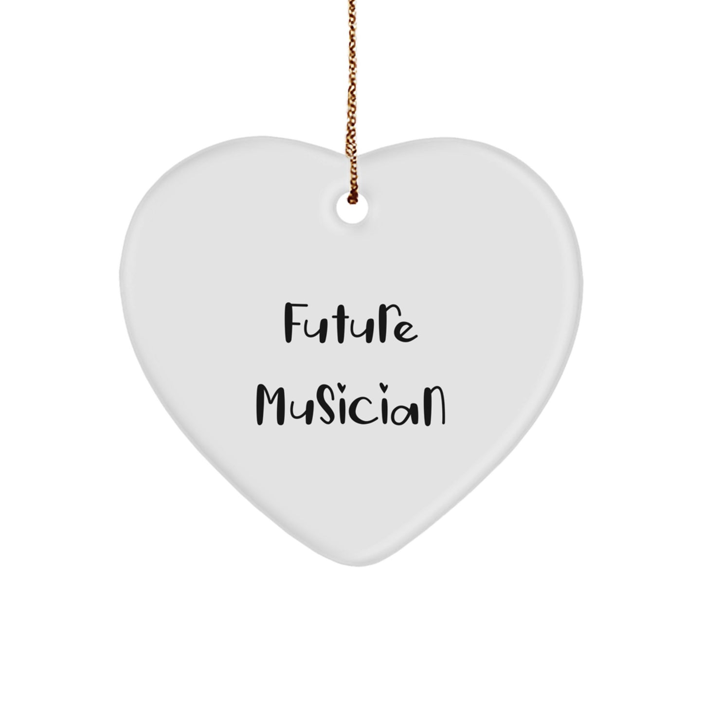 Funny Musician Gifts from Friends for Future Rockstars Heart Ornament, White, 2.75'' - A Heartfelt Christmas Memorable Present