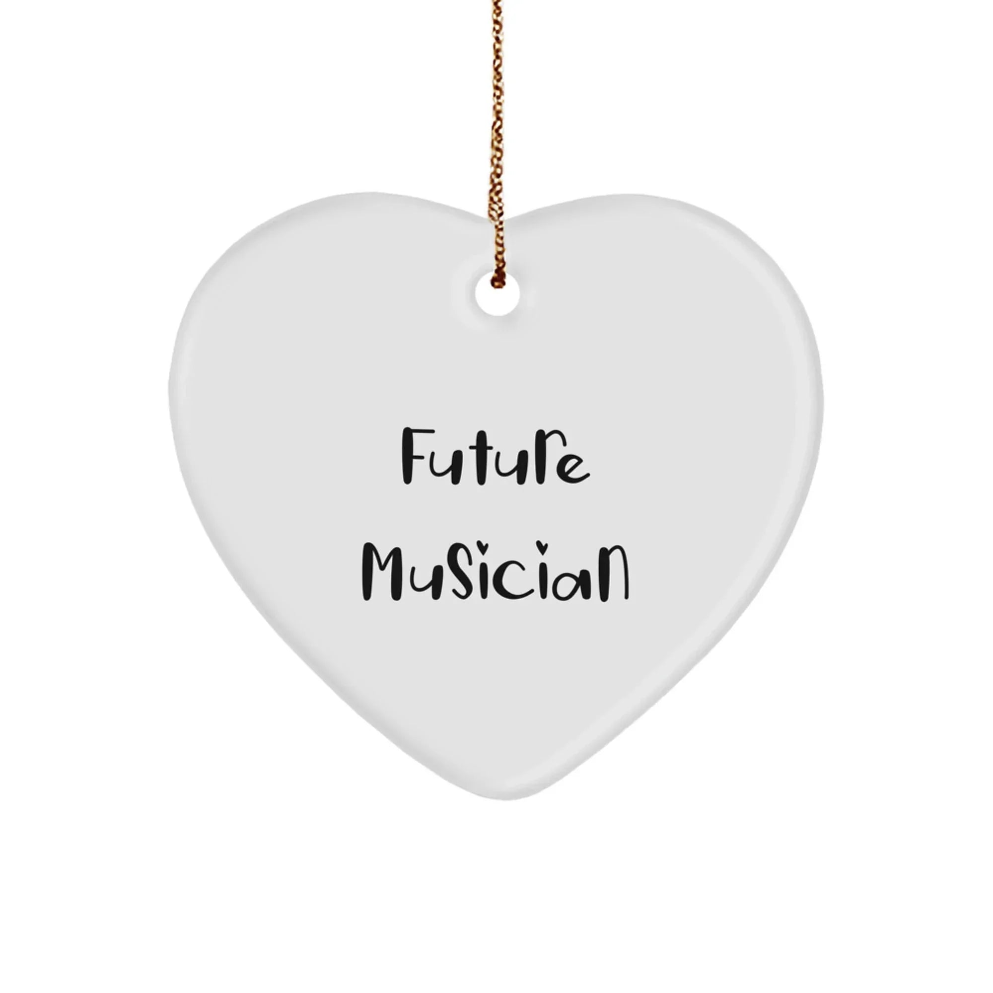 Funny Musician Gifts from Friends for Future Rockstars Heart Ornament, White, 2.75'' - A Heartfelt Christmas Memorable Present