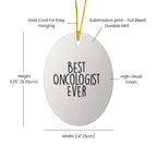 Funny Oncologist Gift Ideas Oval Christmas Ornament - I'm Not Perfect