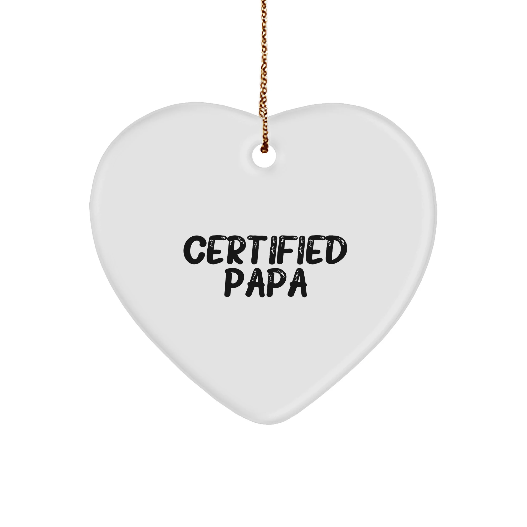 Funny Papa Heart Ornament Gifts from Men to Papa, Heart-Shaped Christmas Decorations