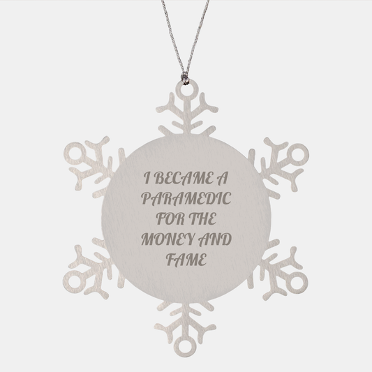 Funny Rescue Worker Snowflake Ornament Gifts for Men from Coworkers, Friends, and Family This Christmas - Image 1