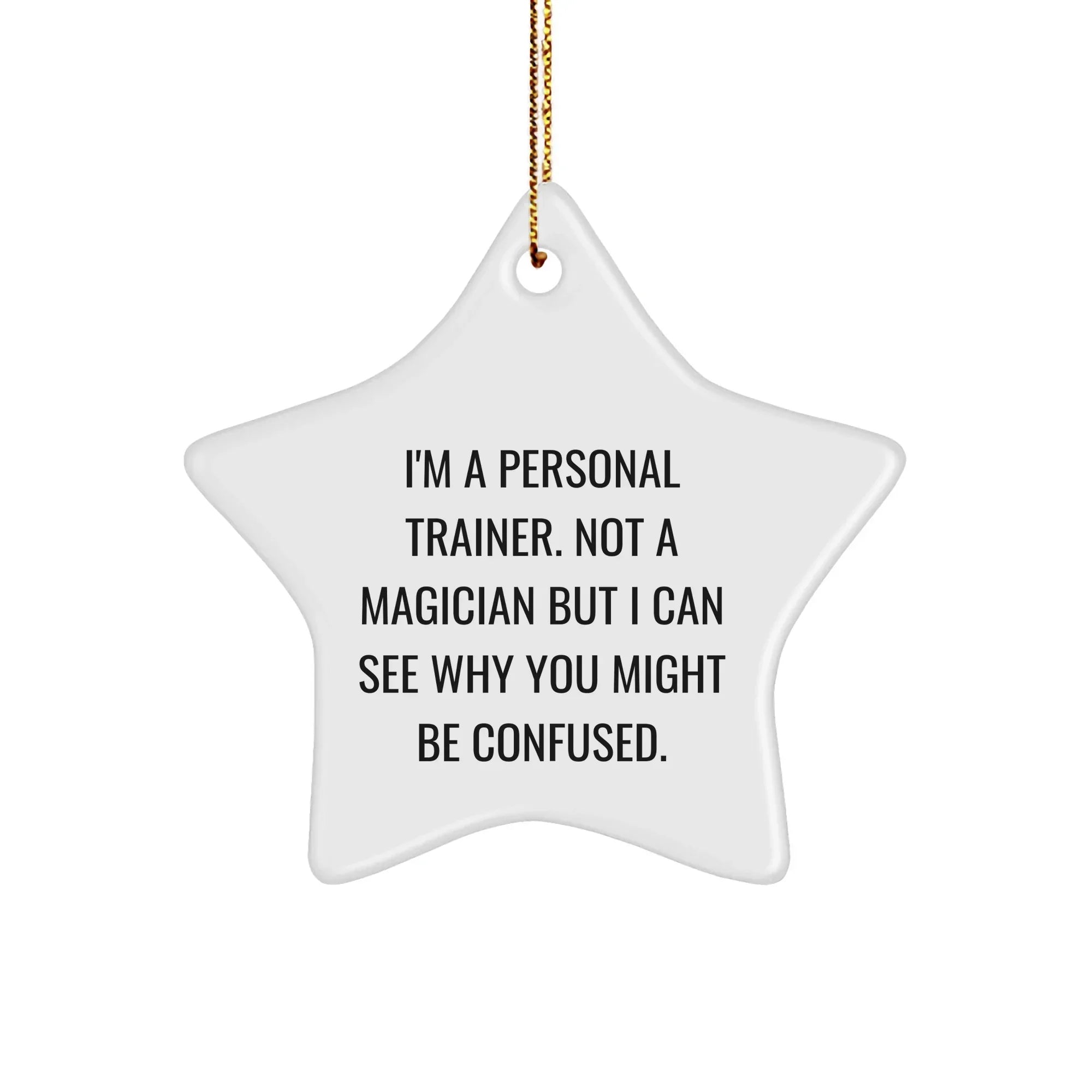 Funny Personal Trainer Gifts from Family to Christmas Star Ornament for Men or Women Friends Coworkers