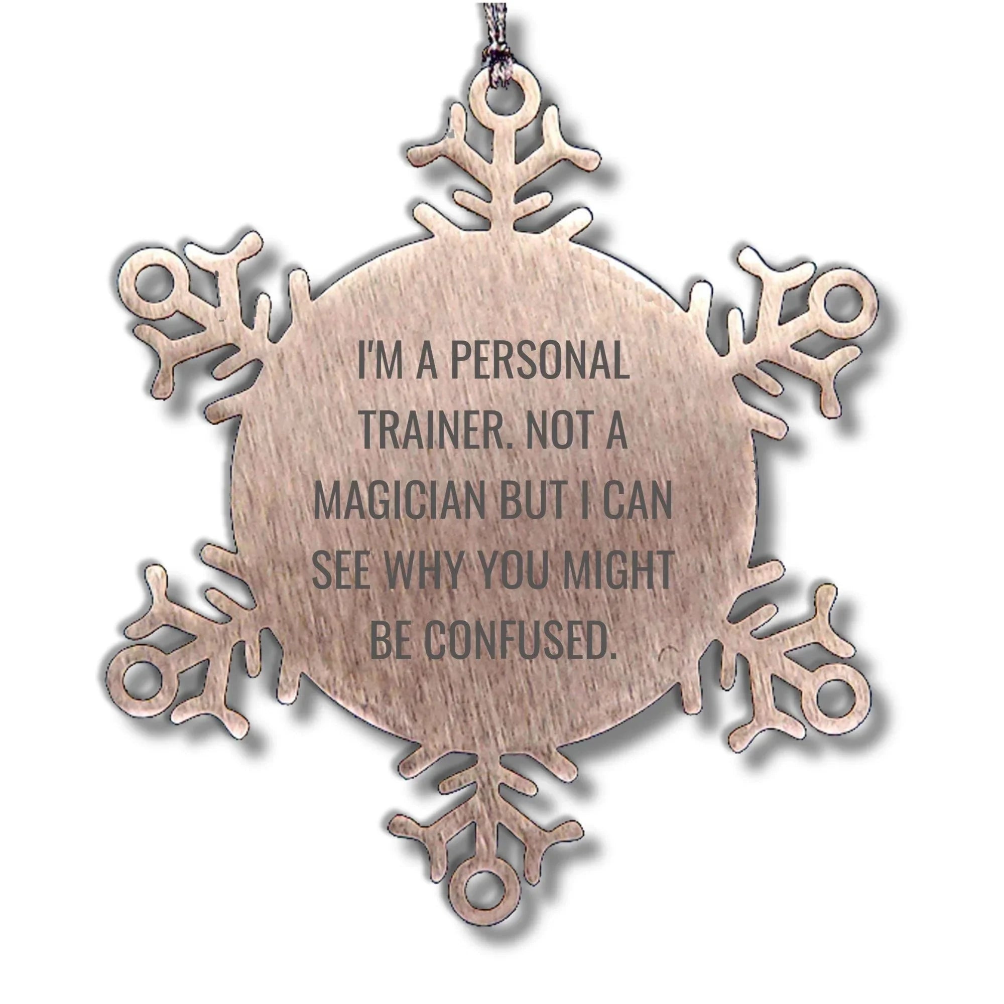 Funny Personal Trainer Gifts from Friends, Snowflake Ornament for Men, Women, Coworkers, Family, Gifts for Personal Trainers, Unique Christmas Memorable Presents