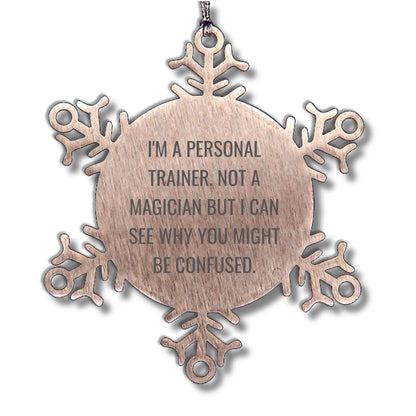 Funny Personal Trainer Gifts from Friends, Snowflake Ornament for Men, Women, Coworkers, Family, Gifts for Personal Trainers, Unique Christmas Memorable Presents