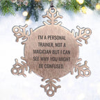 Funny Personal Trainer Gifts from Friends, Snowflake Ornament for Men, Women, Coworkers, Family, Gifts for Personal Trainers, Unique Christmas Memorable Presents