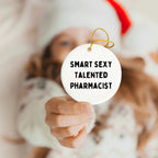 Funny Pharmacist Gifts from Men to Pharmacist Friends for Christmas Unique Circle Ornament