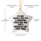 Funny Physician Assistant Gifts, Star Ornament Quotes, Gifts from Men to Physician Assistant Friends, Perfect Christmas Unique Gifts for Physician Assistant Colleagues