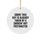 Funny Postmaster Gifts, Circle Ornament with Quote, Gifts from Men to Friends, Perfect Christmas Memorable Present for Him