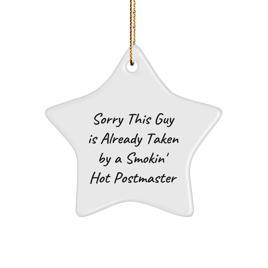 Funny Postmaster Gifts from Friends for Christmas Unique Star Ornament