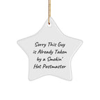 Funny Postmaster Gifts from Friends for Christmas Unique Star Ornament