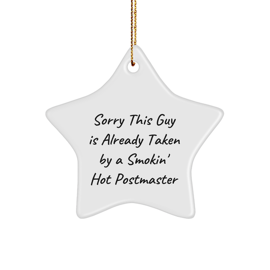 Funny Postmaster Gifts from Friends for Christmas Unique Star Ornament