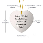 Funny Principal Gifts from Dad - 'I Am A Principal Dad. Just Like A Normal Dad Except Much Cooler.' Heart Ornament for Principal, Men, Family, Gifts for Principal, Unique Christmas Unique Gifts