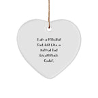 Funny Principal Gifts from Dad - 'I Am A Principal Dad. Just Like A Normal Dad Except Much Cooler.' Heart Ornament for Principal, Men, Family, Gifts for Principal, Unique Christmas Unique Gifts
