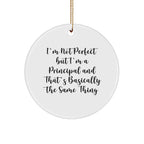 Funny Principal Gifts from Men to Principal for Christmas Unique Circle Ornament
