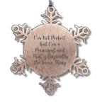 Funny Principal Snowflake Ornament, Gifts from Friends to Principal, 'I'm Not Perfect But I'm A Principal And That's Basically The Same Thing', Christmas Unique Gifts for Him
