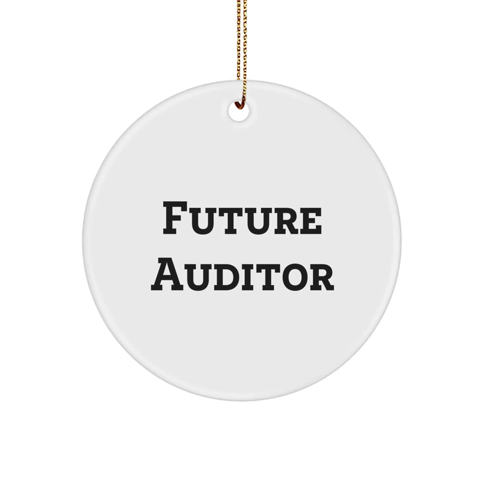 Funny Quote Circle Ornament for Future Auditors Gifts from Friends, Co-workers, or Family - Christmas Unique Auditor Gifts