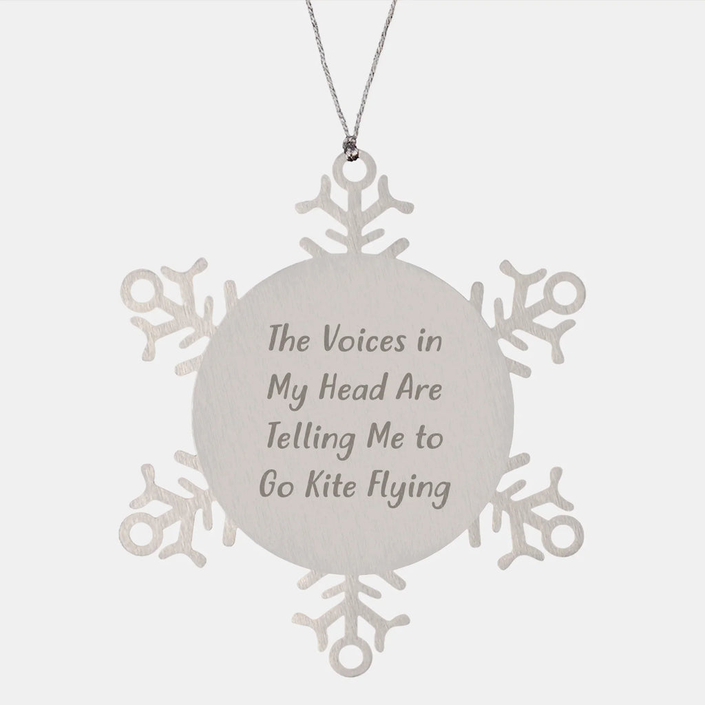 Funny Quotes Gift for Kite Flying Enthusiasts - Snowflake Ornament from Friends - Unique Christmas Unique Gifts for Men Women Family