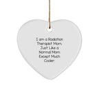 Funny Radiation Therapist Gifts, Heart Ornament for Radiation Therapist Mom, Gifts from Friends, Christmas Unique Gifts for Radiation Therapist Women