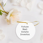 Funny Real Estate Investor Gifts from Family - Future Real Estate Investor Circle Ornament, Christmas Unique Gifts for Real Estate Investor, Real Estate Investor Motivational Quote