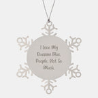 Funny Russian Blue Cat Gifts from Men to Women, Snowflake Ornament for Christmas Unique Gifts