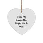 Funny Russian Blue Cat Heart Ornament Gifts from Friends to Family for Christmas