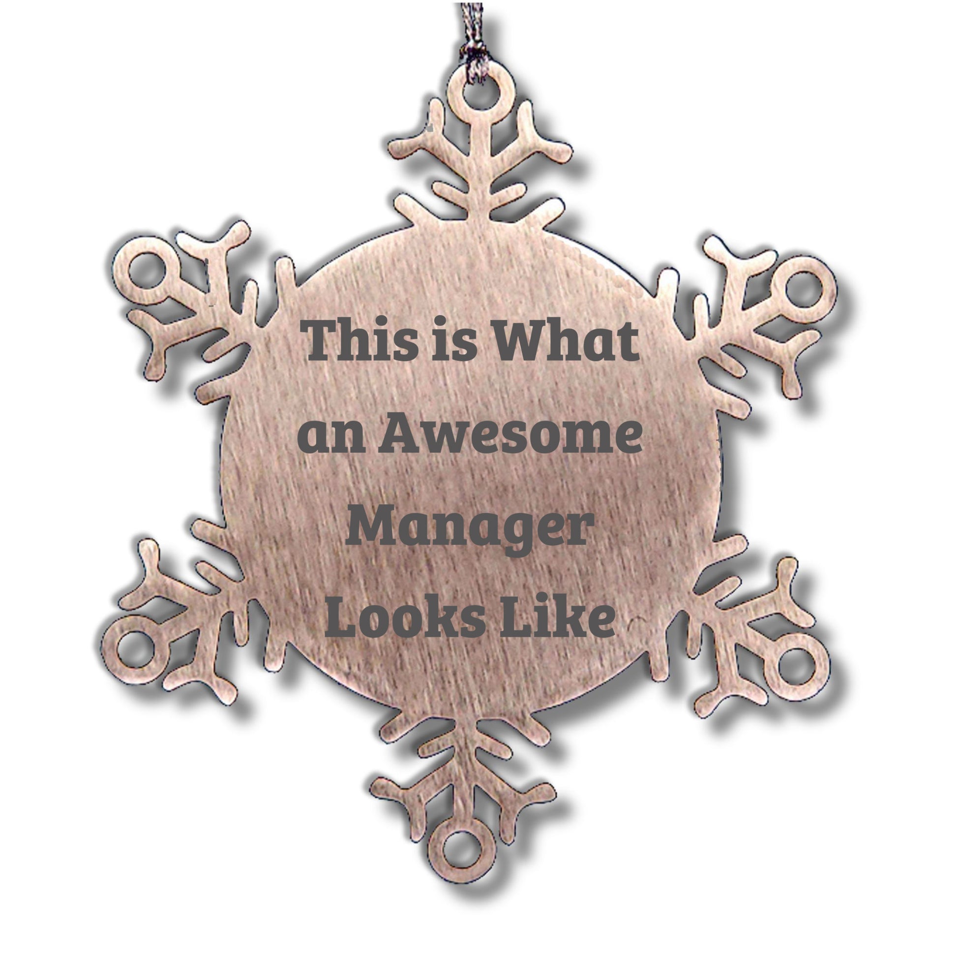 Funny Snowflake Ornament Gifts from Men to Awesome Managers, This Is What An Awesome Manager Looks Like, Unique Christmas Unique Gift Ideas