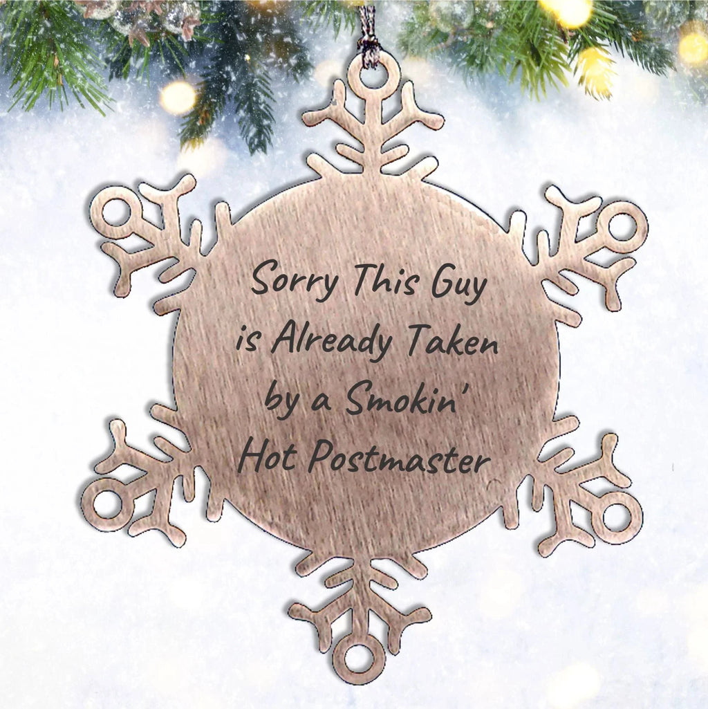 Funny Snowflake Ornament for Postmaster Friends and Family Unique Gifts from Men, Women, and Coworkers for Christmas Unique Present
