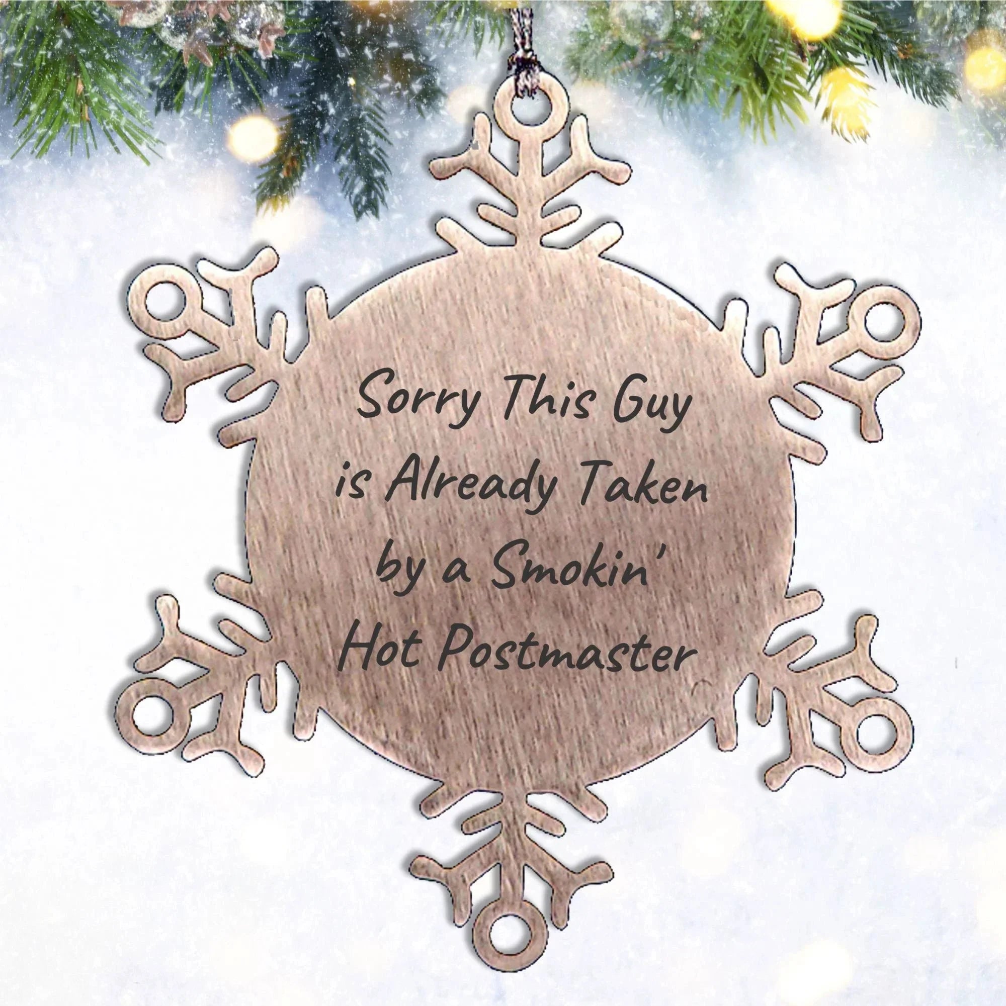 Funny Snowflake Ornament for Postmaster Friends and Family Unique Gifts from Men, Women, and Coworkers for Christmas Unique Present