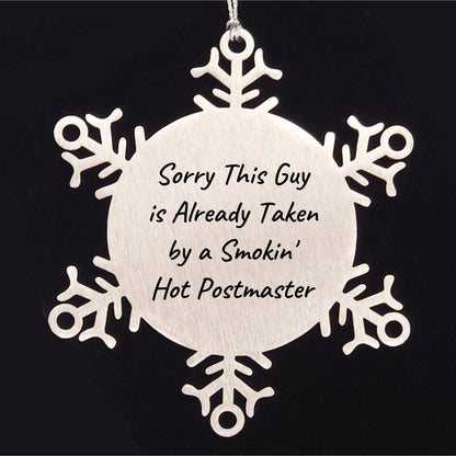 Funny Snowflake Ornament for Postmaster Friends and Family Unique Gifts from Men, Women, and Coworkers for Christmas Unique Present