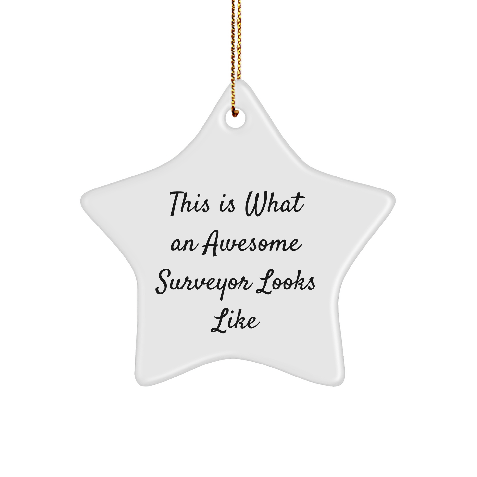Funny Surveyor Gifts from Men for Christmas Unique Gifts - This Is What An Awesome Surveyor Looks Like Star Ornament
