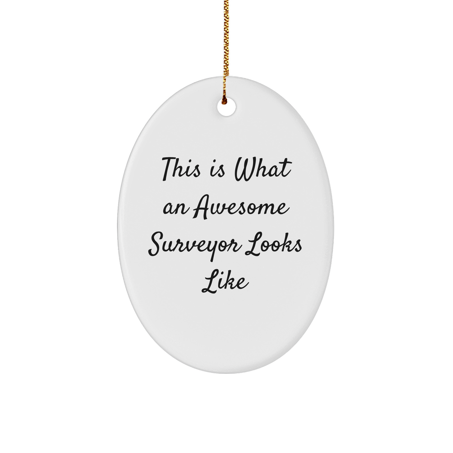 Funny Surveyor Gifts from Men to Surveyor Friends, Oval Ornament This Is What An Awesome Surveyor Looks Like, Christmas Unique Gifts