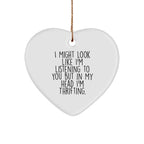 Funny Thrifting Quotes Gifts from Friends, Thrifting Heart Ornament for Women, Men, Family, Funny Gift Ideas for Christmas