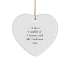 Funny Tonkinese Cat Lovers Heart Ornament Gifts from Friends to Family