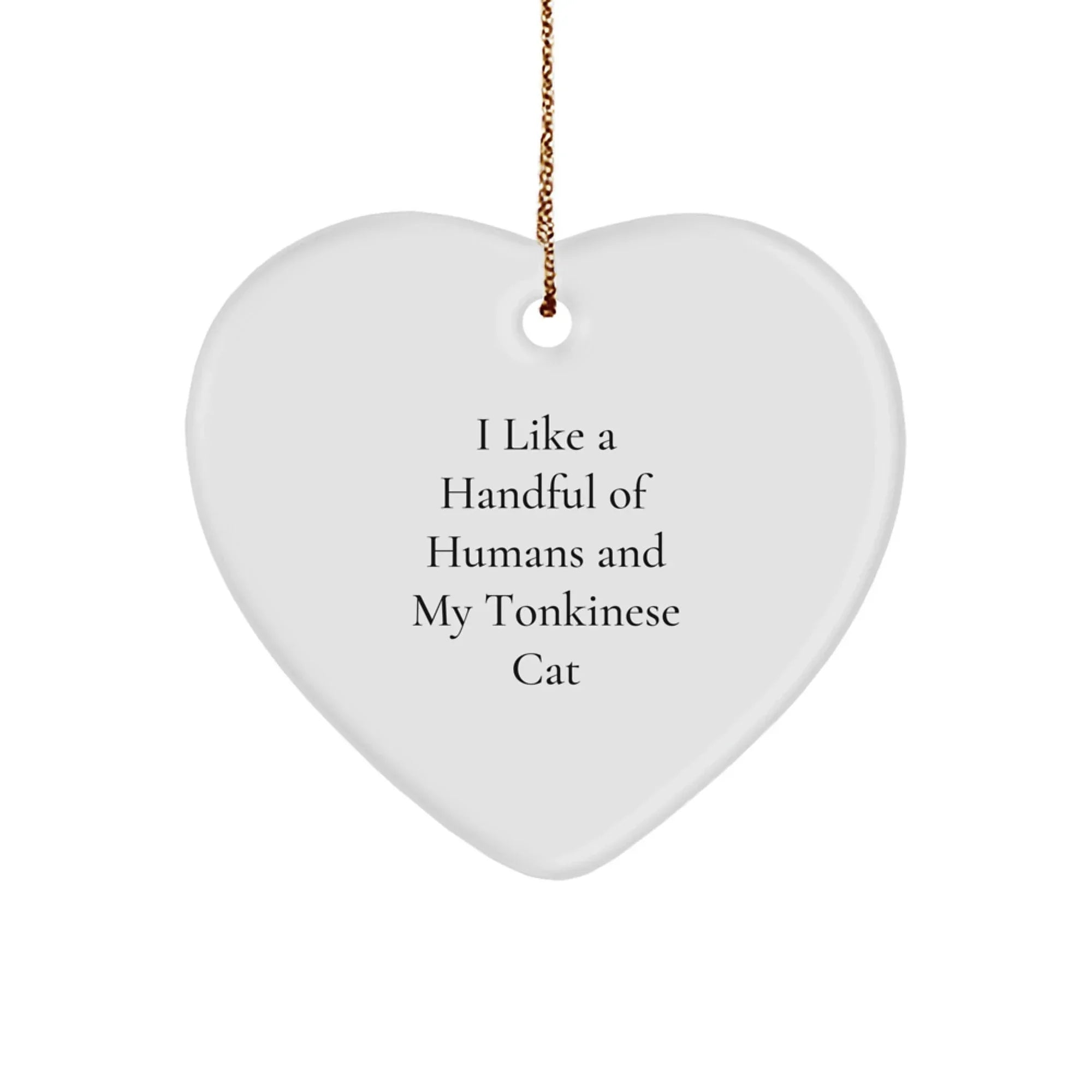 Funny Tonkinese Cat Lovers Heart Ornament Gifts from Friends to Family