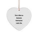Funny Veterinarian Gifts from Friends, This Is What Awesome Looks Like, Heart Ornament for Christmas