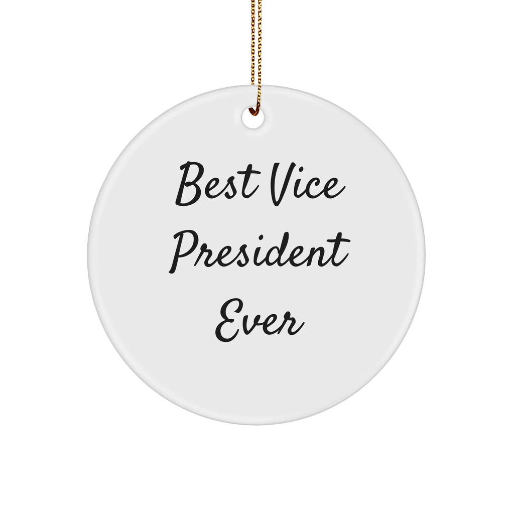 Funny Vice President Circle Ornament Gifts from Friends and Family, Best Vice President Ever, Christmas Unique Gifts