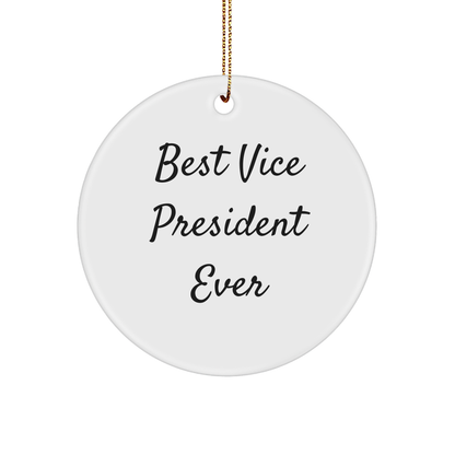 Funny Vice President Circle Ornament Gifts from Friends and Family, Best Vice President Ever, Christmas Unique Gifts