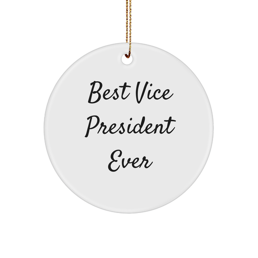 Funny Vice President Circle Ornament Gifts from Friends and Family, Best Vice President Ever, Christmas Unique Gifts