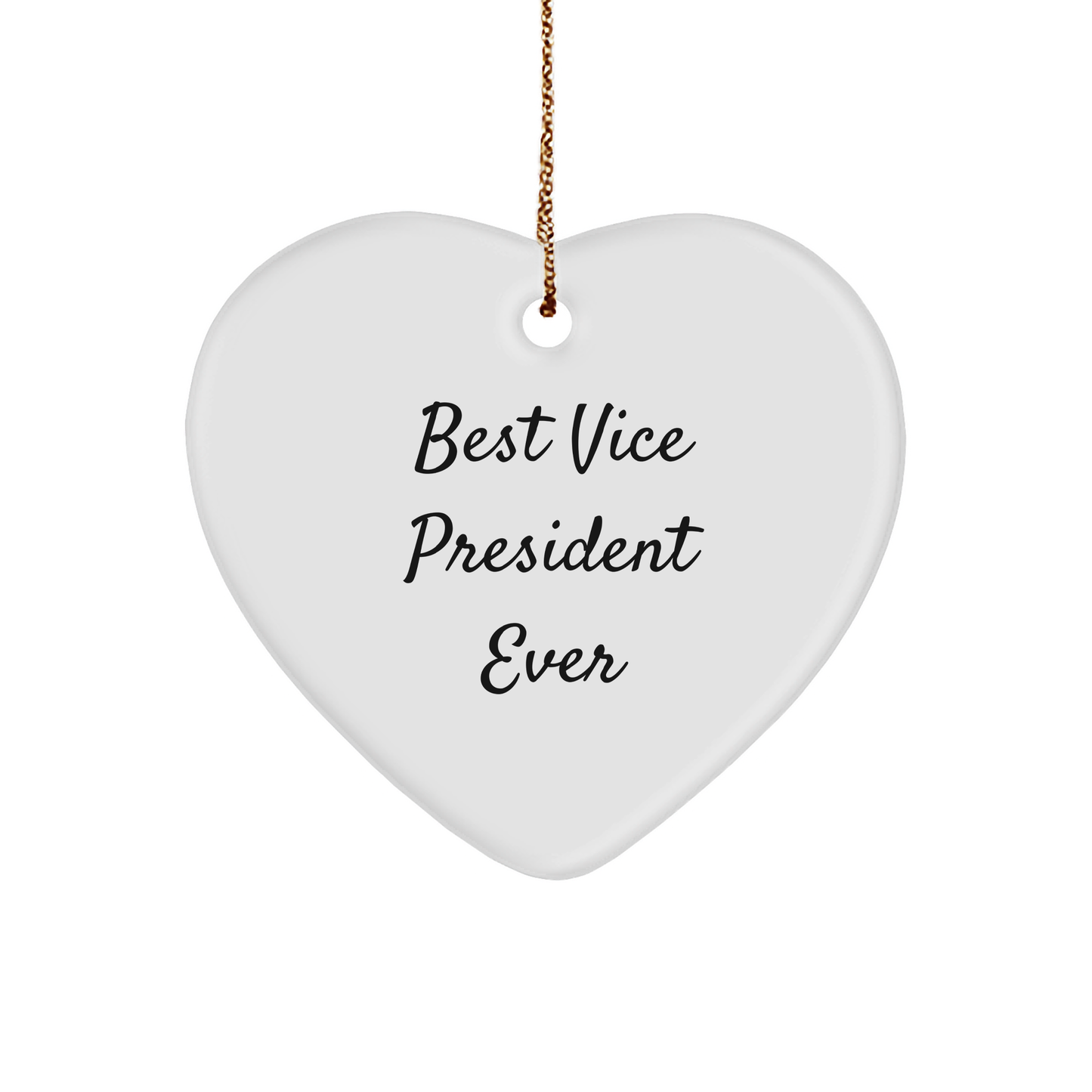 Funny Vice President Gifts from Friends, Best Vice President Ever Heart Ornament Christmas Unique Gifts for Vice President