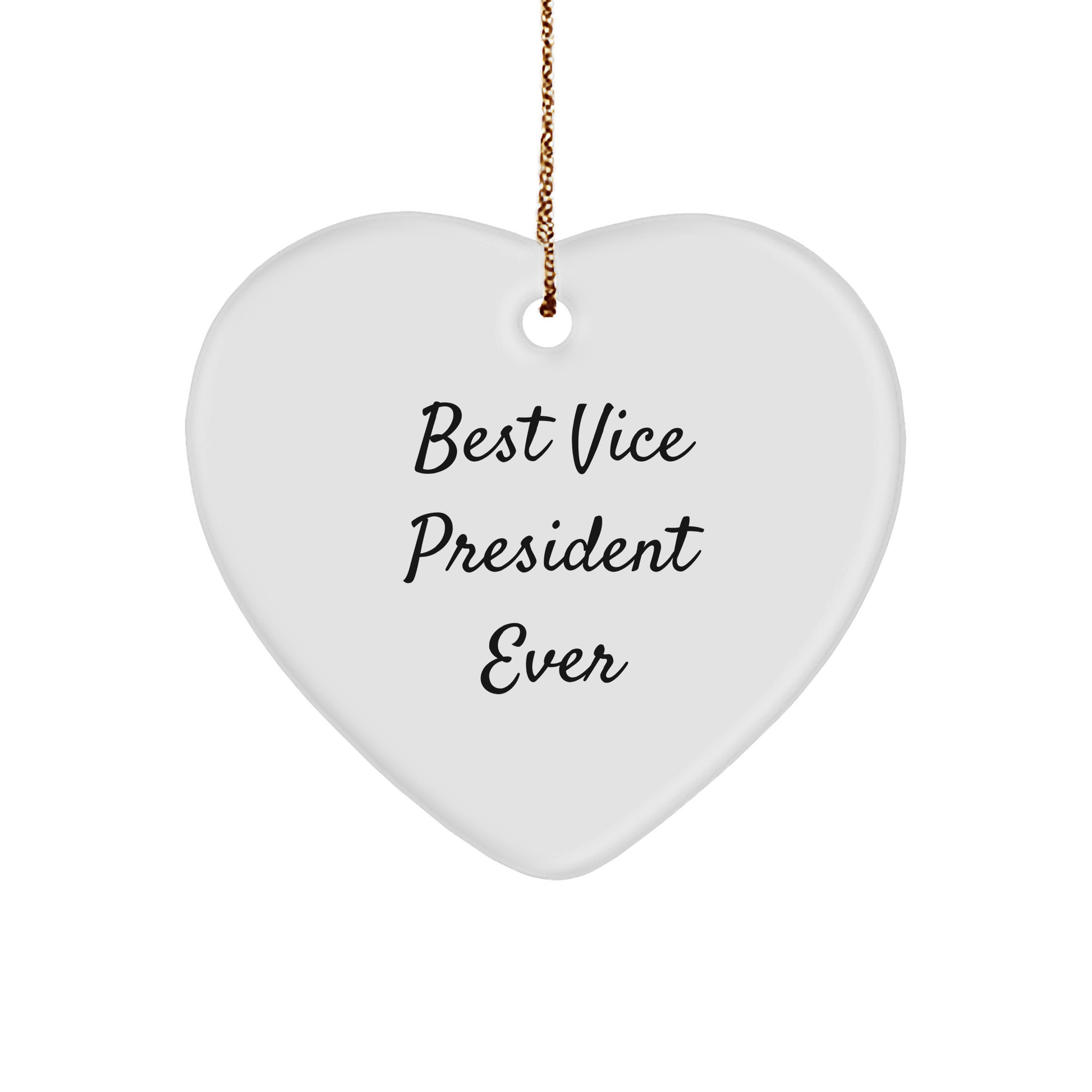 Funny Vice President Gifts from Friends, Best Vice President Ever Heart Ornament Christmas Unique Gifts for Vice President