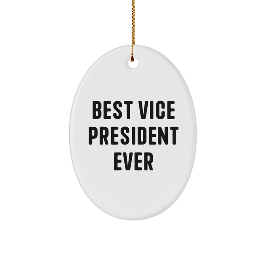 Funny Vice President Oval Ornament Gifts from Friends for Best Vice President Ever, 'Best Vice President Ever' Christmas Unique Gift
