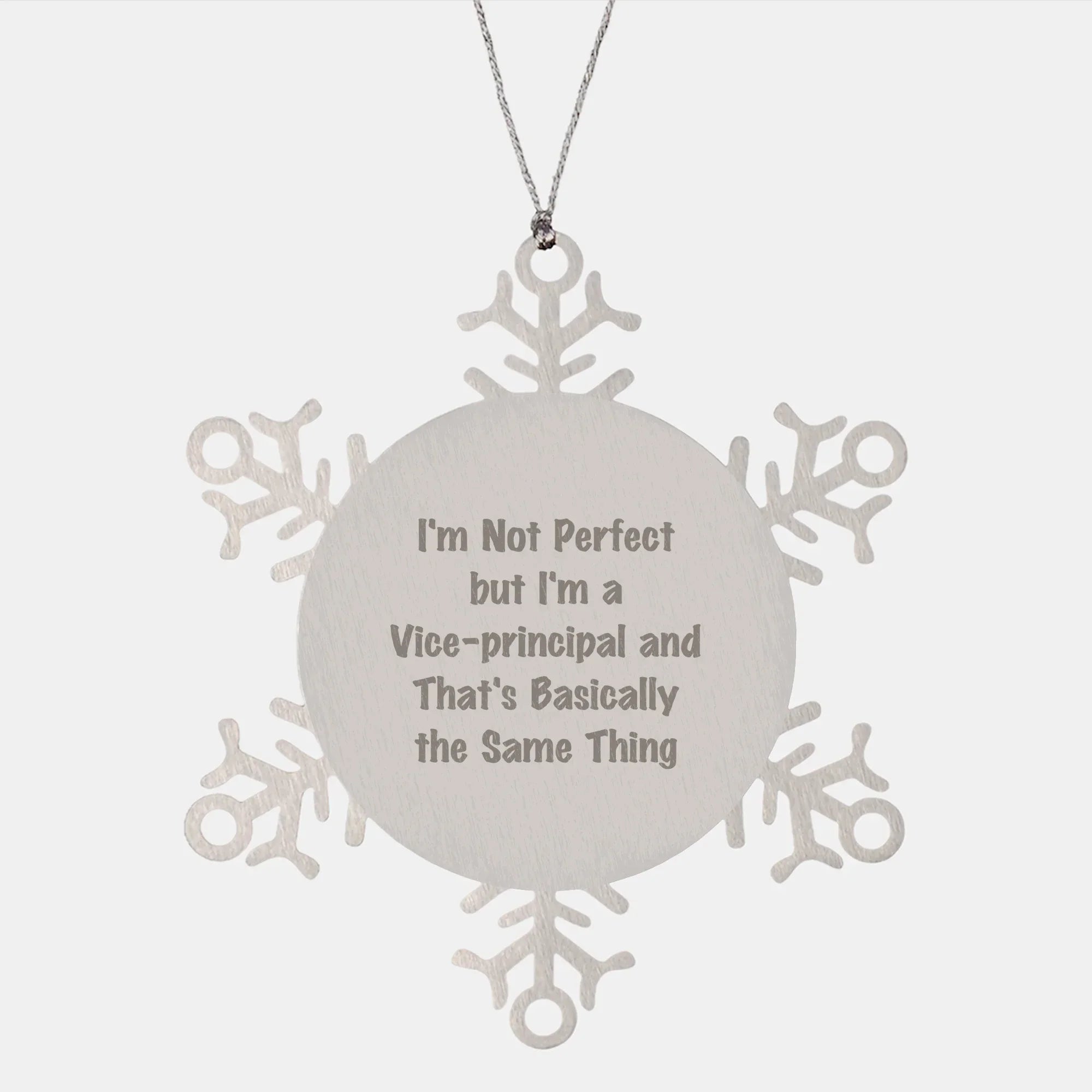 Funny Vice-Principal Gifts, Inspirational Quote Snowflake Ornament, Gifts from Men to Vice-Principal, Unique Christmas Unique Gifts for Vice-Principal
