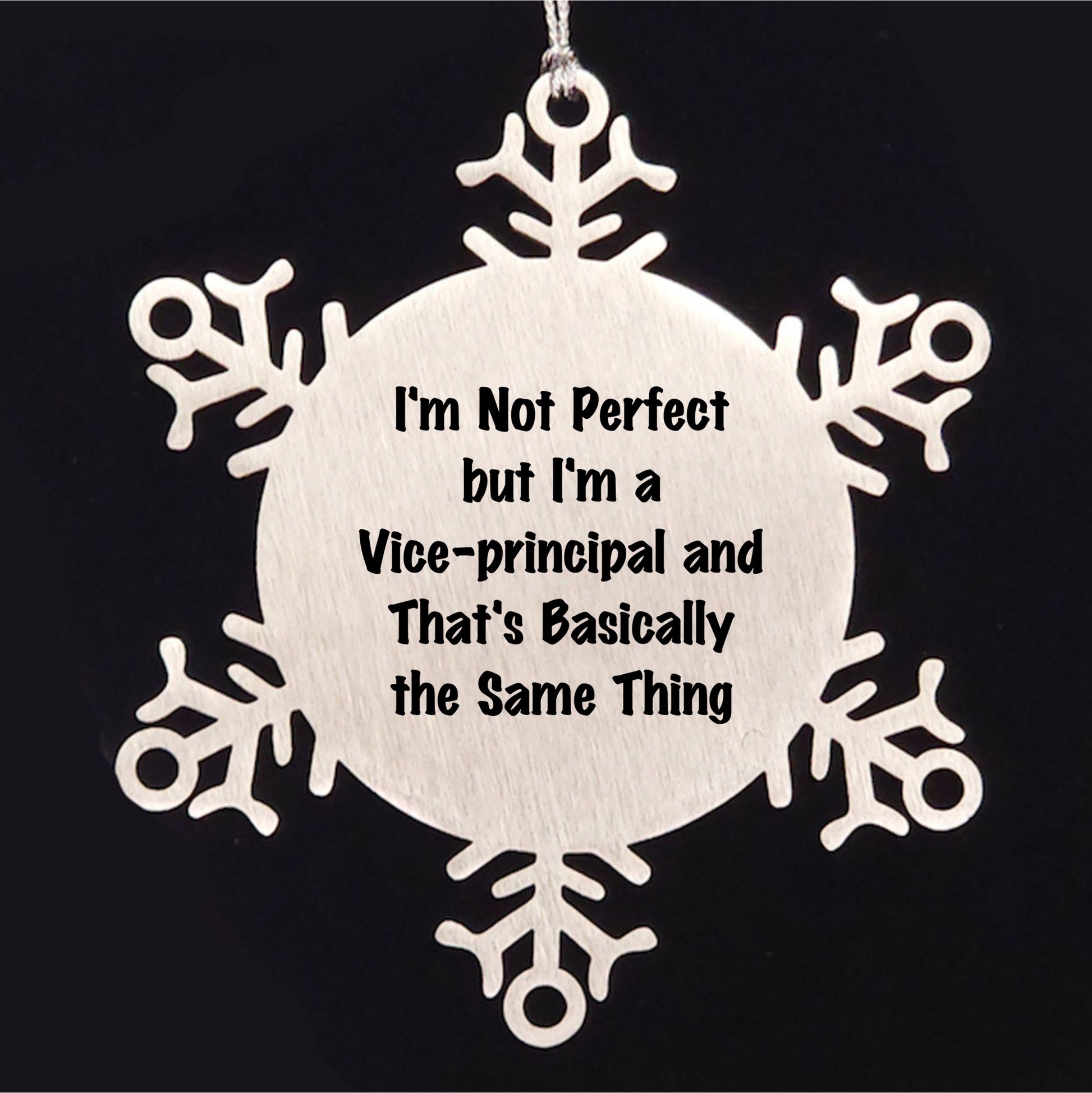 Funny Vice-Principal Gifts, Inspirational Quote Snowflake Ornament, Gifts from Men to Vice-Principal, Unique Christmas Unique Gifts for Vice-Principal