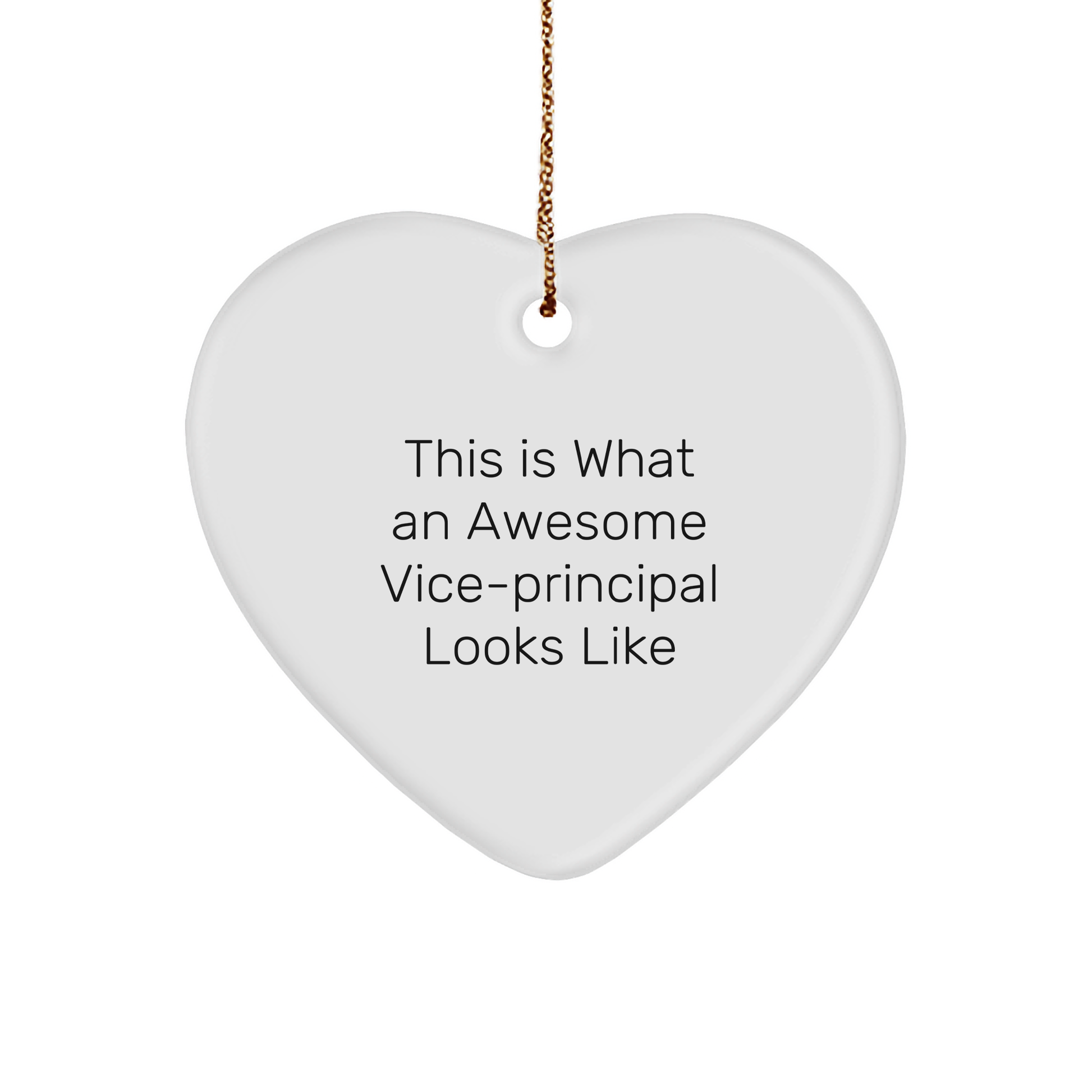 Funny Vice-Principal Gifts, 'This Is What An Awesome Vice-Principal Looks Like', Heart Ornament, Christmas Unique Gifts from Men to Vice-Principals