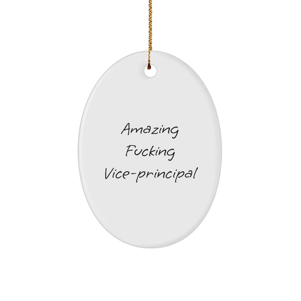 Funny Vice-Principal Gifts from Friends - Amusing Oval Ornament for Christmas